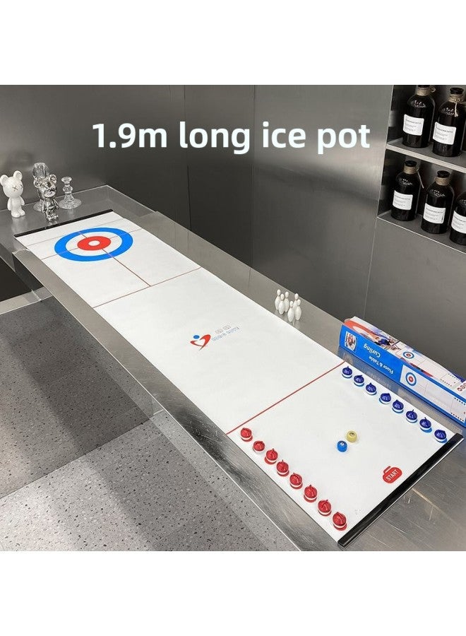 Table Curling Toy Family Gathering Game Table Curling Table Game Children's Dryland Sandpot Bowling Props